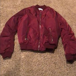 Burgundy Bomber Jacket